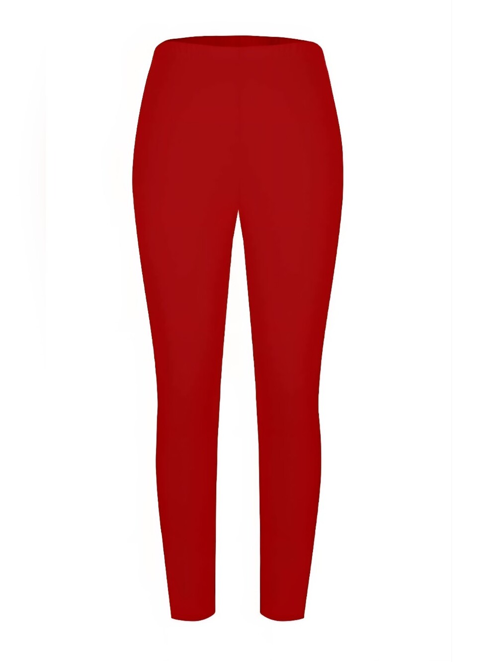 Women's Red Stretch High-Waist Legging Pants- Full & Plus Sizes - Picture 3 of 8